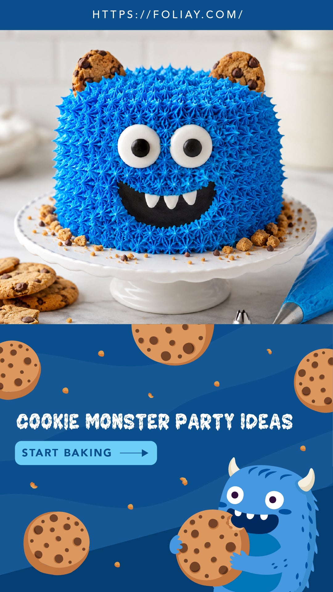 Cookie Monster Party Ideas: Cake, Food, & Favors