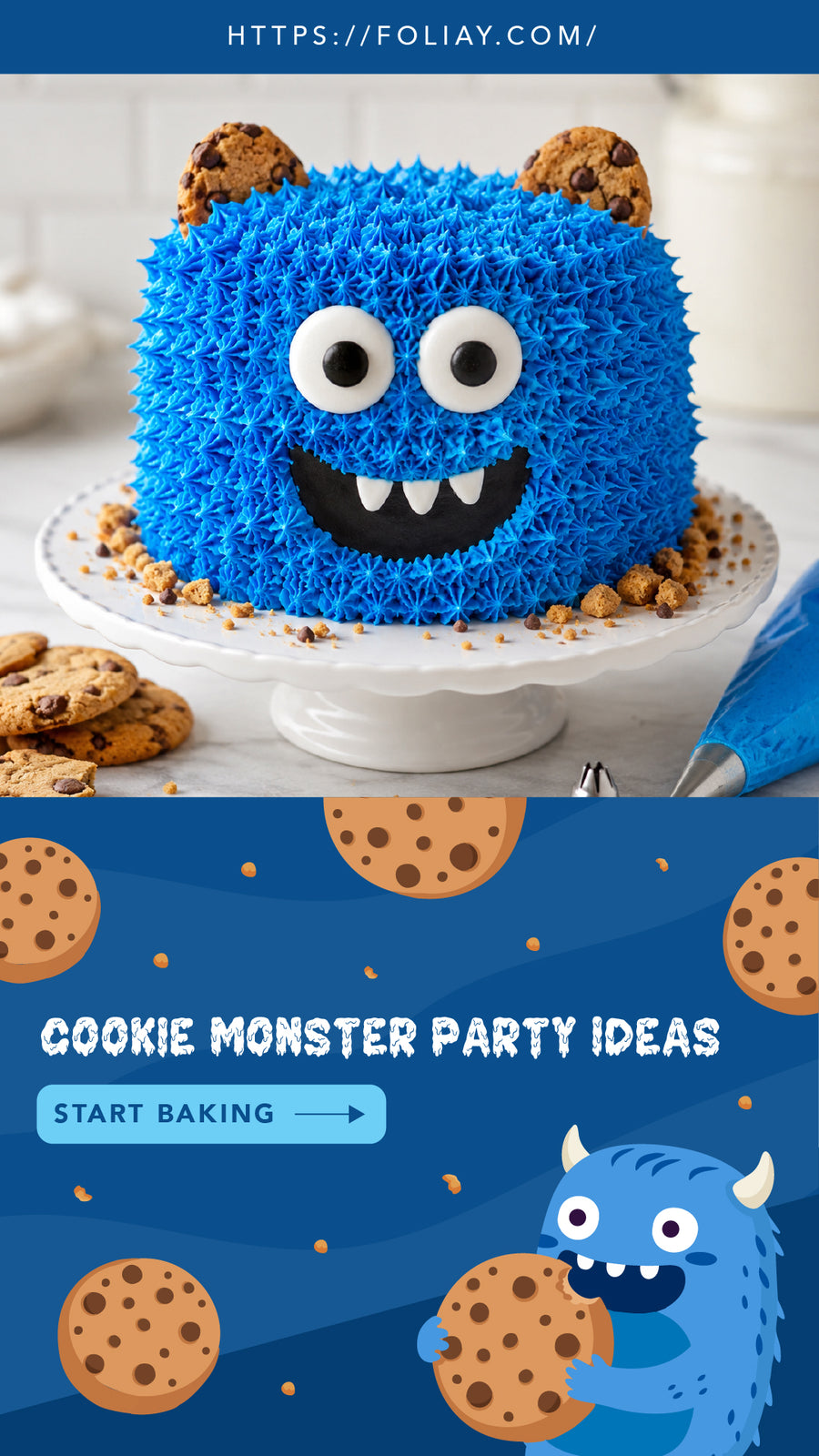 Cookie Monster Party Ideas: Cake, Food, & Favors