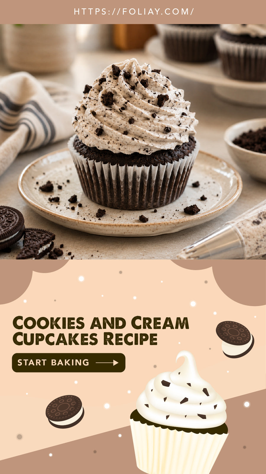 Cookies and Cream Cupcakes Recipe