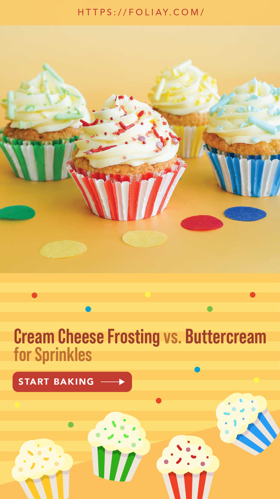 Cream Cheese Frosting vs. Buttercream for Sprinkles