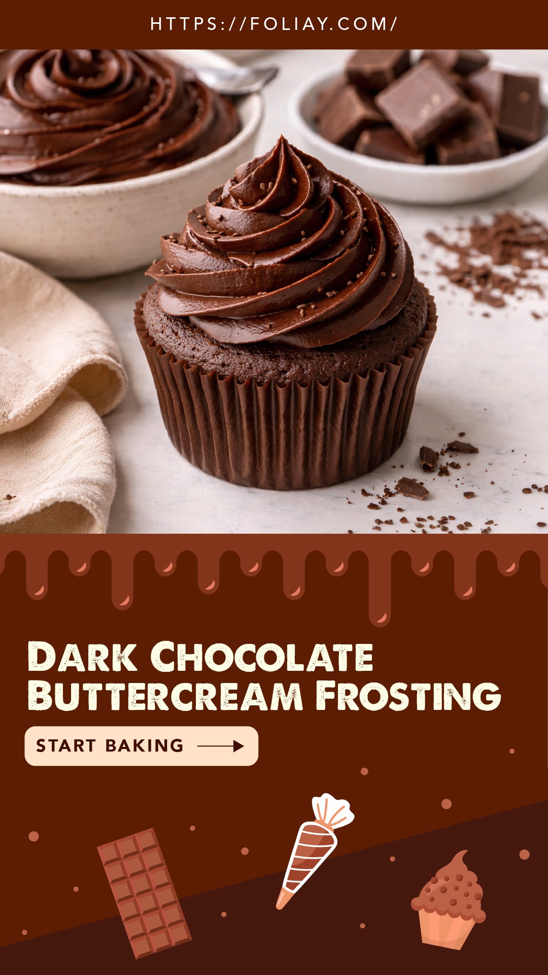 Dark Chocolate Buttercream Frosting