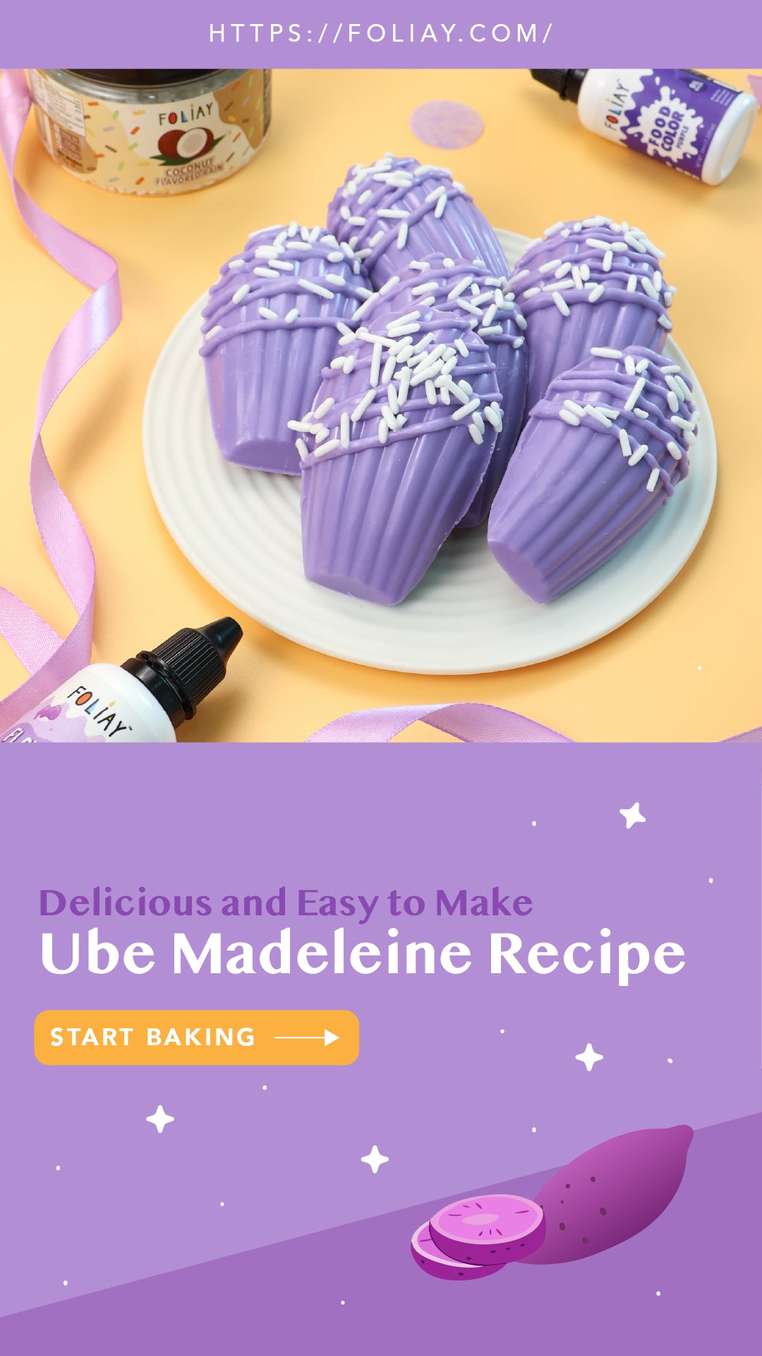 Delicious and Easy to Make Ube Madeleine Recipe