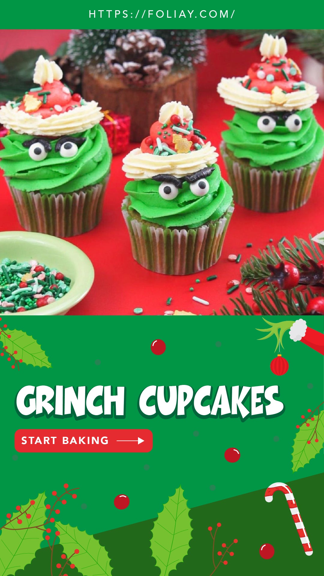 Grinch Cupcakes