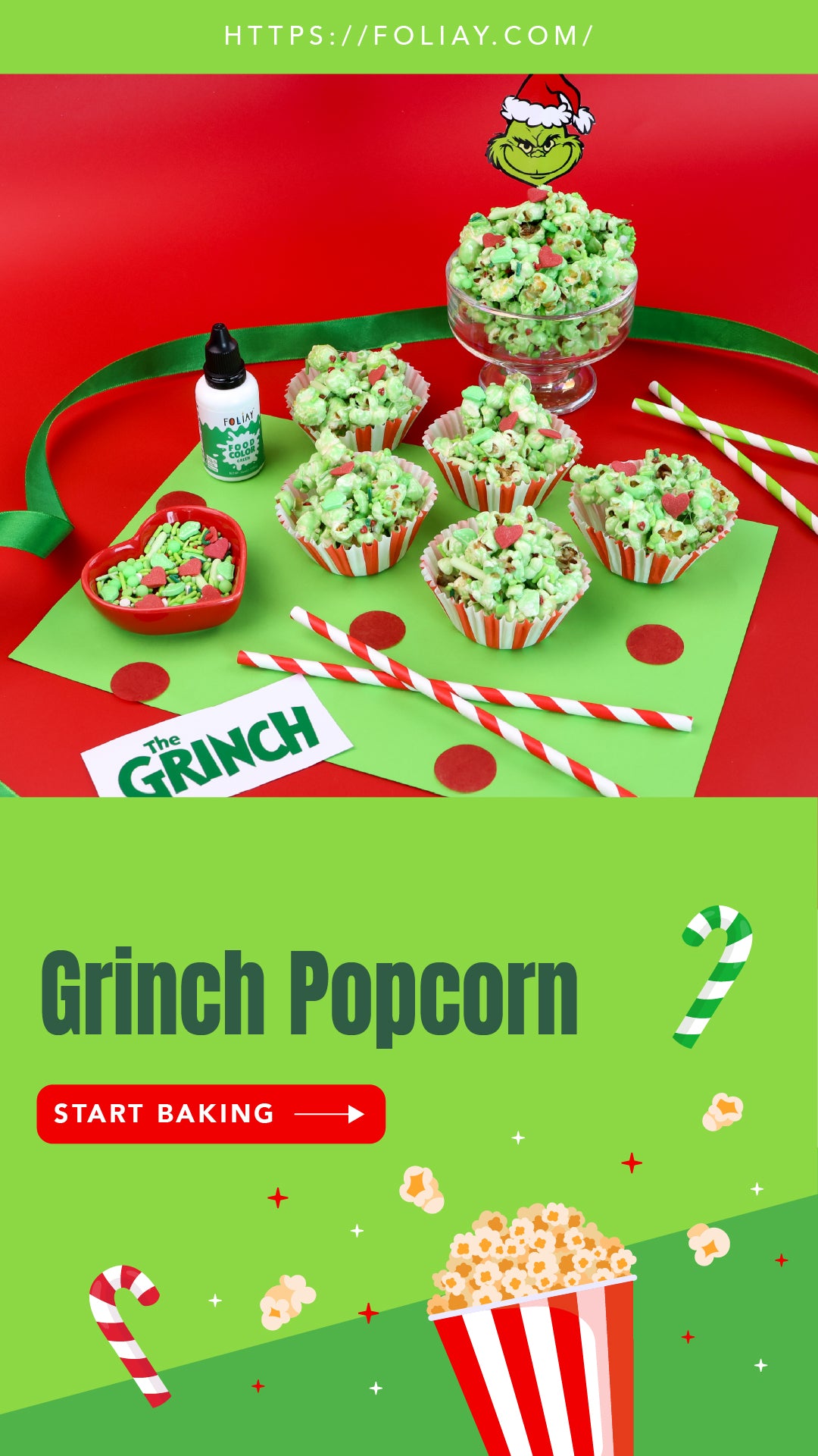Grinch Popcorn Recipe (Fun Holiday Snack)