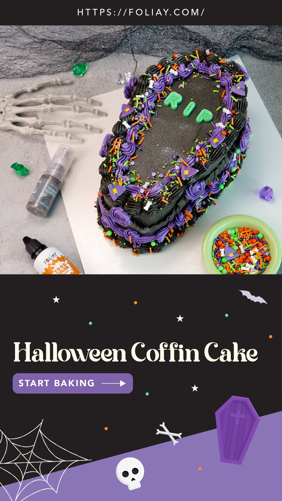 Halloween Coffin Cake