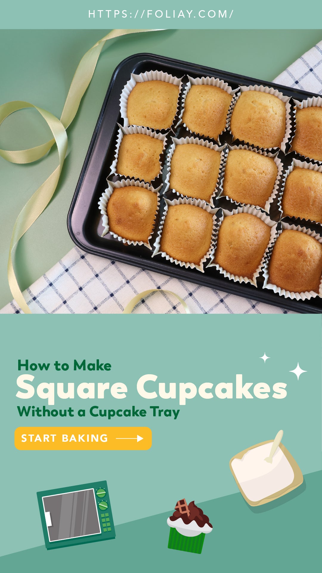 How to Make Square Cupcakes Without a Cupcake Tray