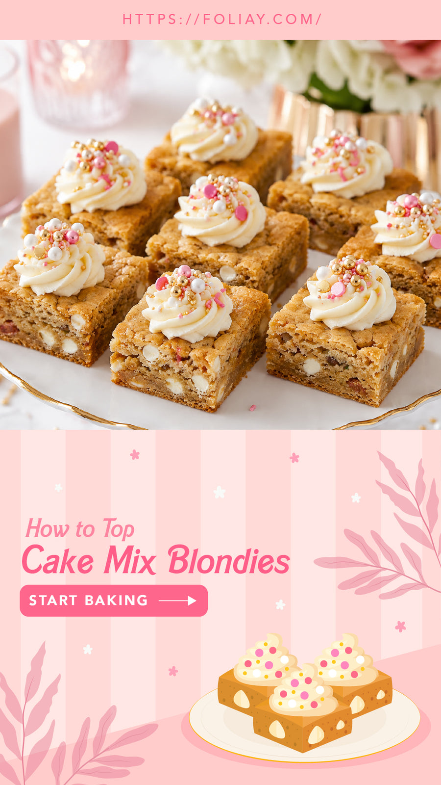 How to Top Cake Mix Blondies