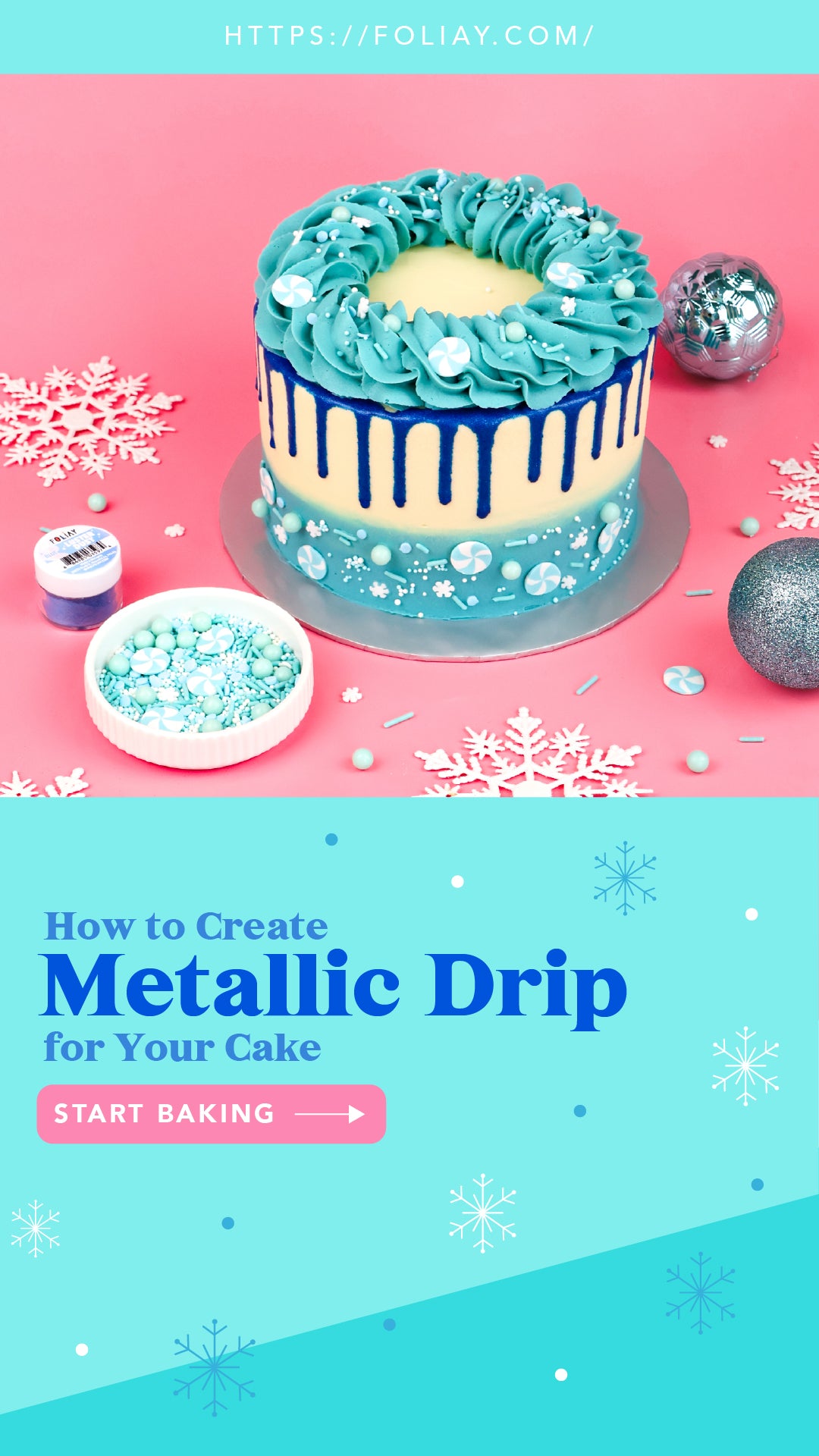 How to create Metallic Drip for your Cake
