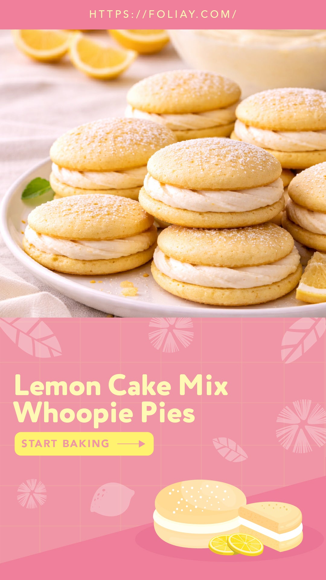 Lemon Cake Mix Whoopie Pies