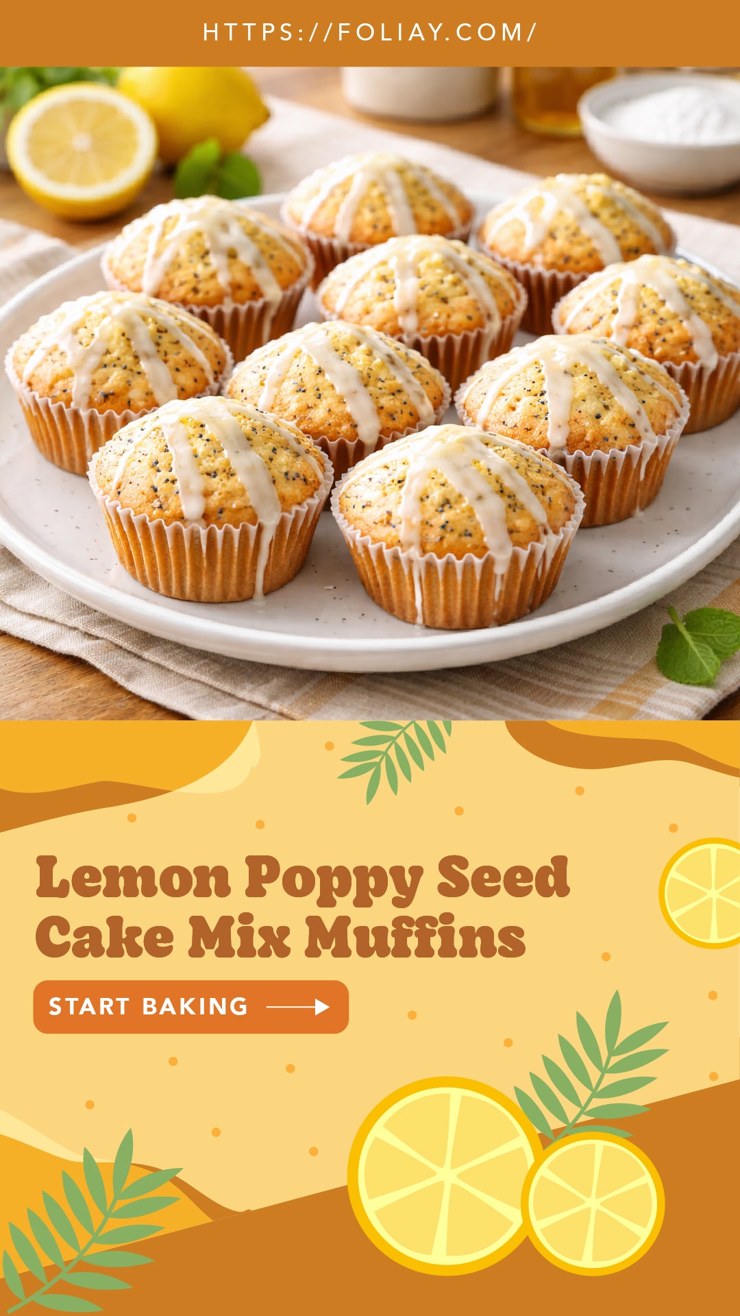 Lemon Poppy Seed Cake Mix Muffins