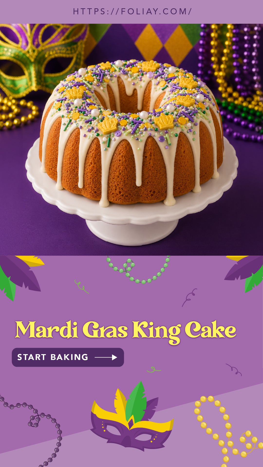 Mardi Gras King Cake