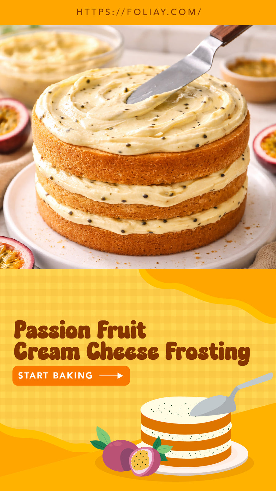 Passion Fruit Cream Cheese Frosting