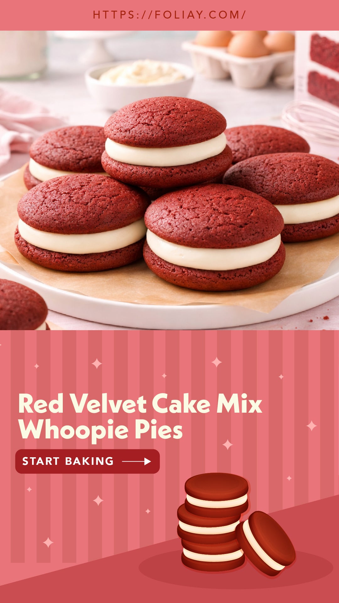 Red Velvet Cake Mix Whoopie Pies