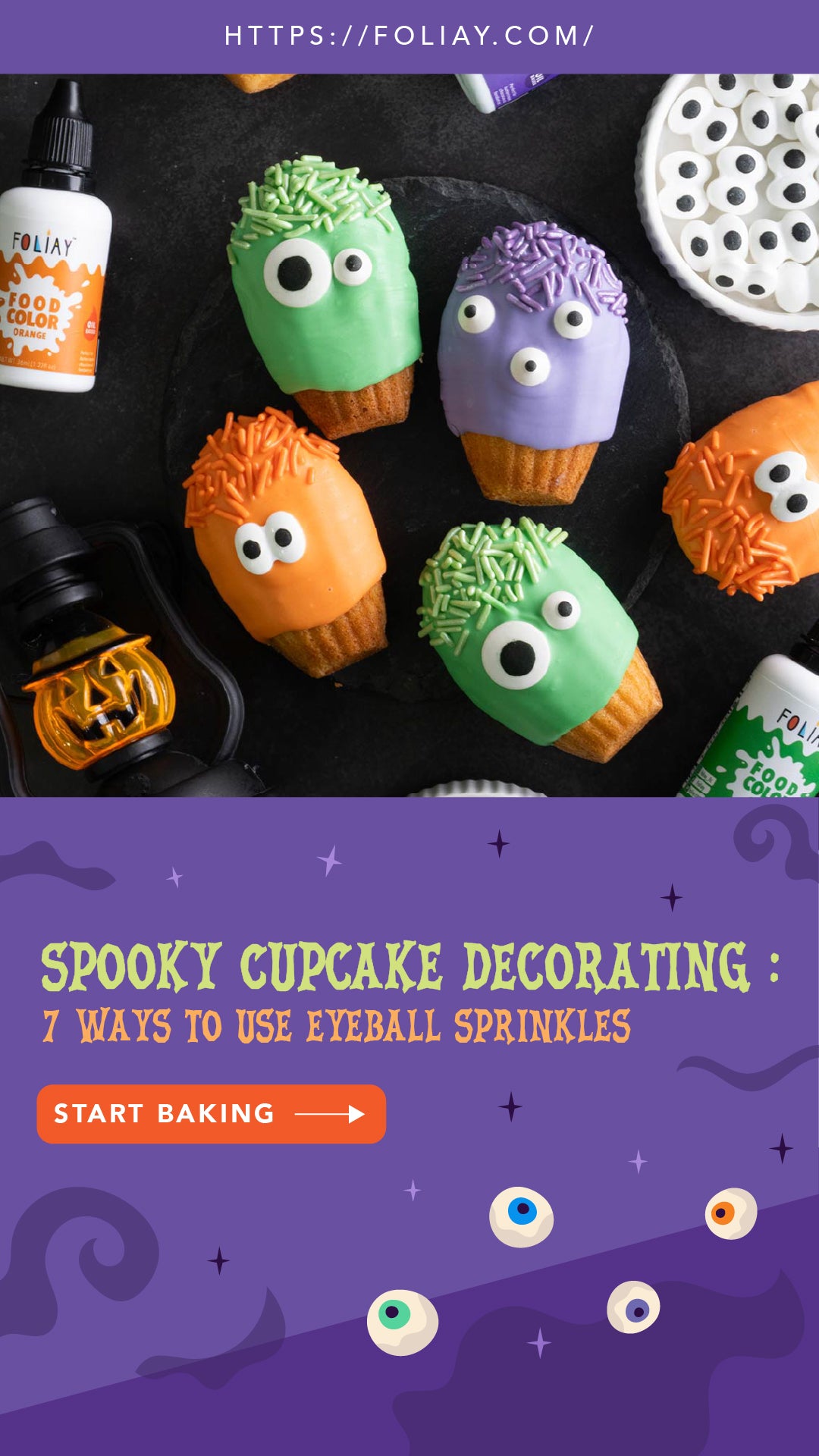 Spooky Cupcake Decorating: 7 Ways to Use Eyeball Sprinkles