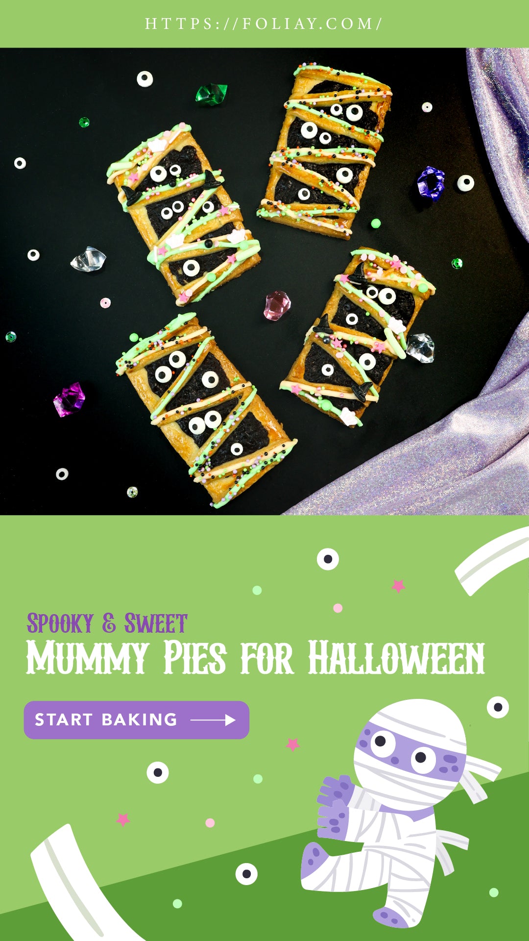 Spooky & Sweet Halloween Nutella Mummy Pies!