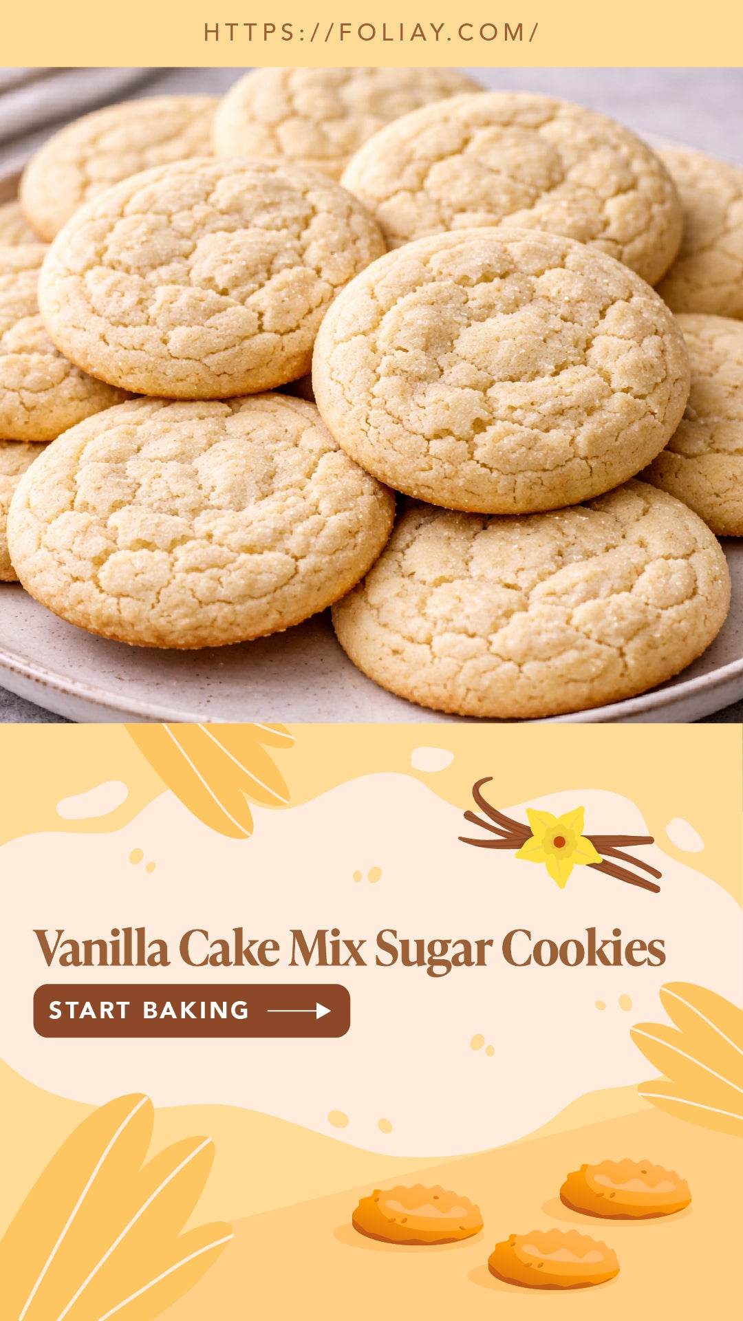 Vanilla Cake Mix Sugar Cookies