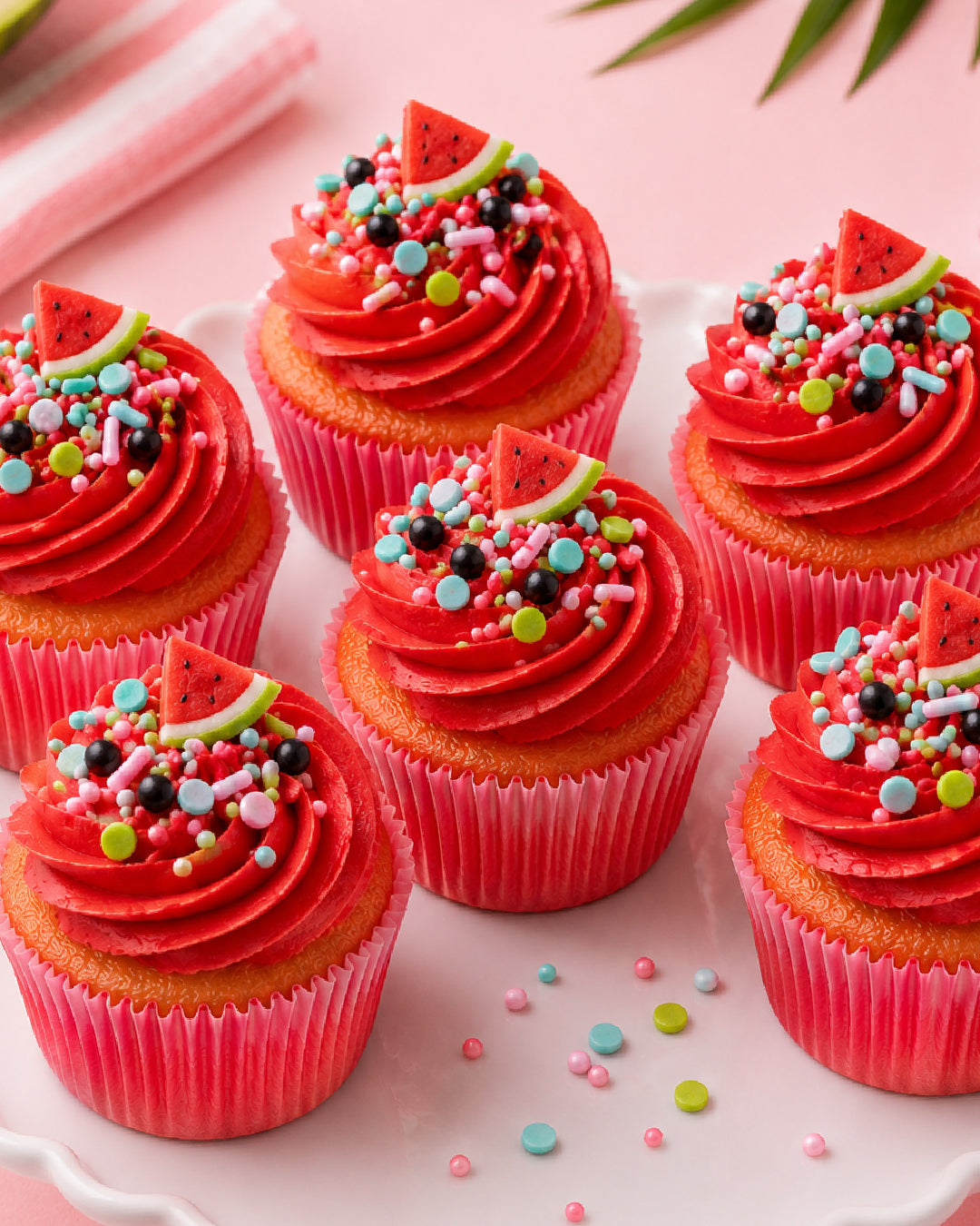 Watermelon Cupcakes for Summer Parties