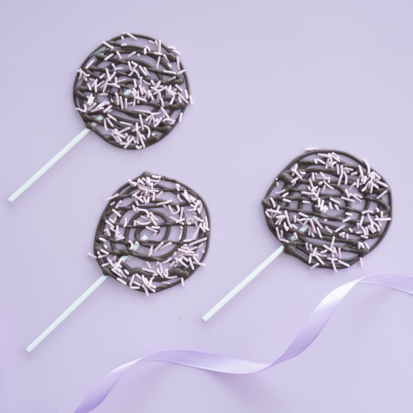 Pink Jimmies Sprinkles Bulk on lollipops