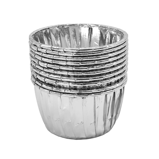 Silver Cupcake Liners - 10 Count
