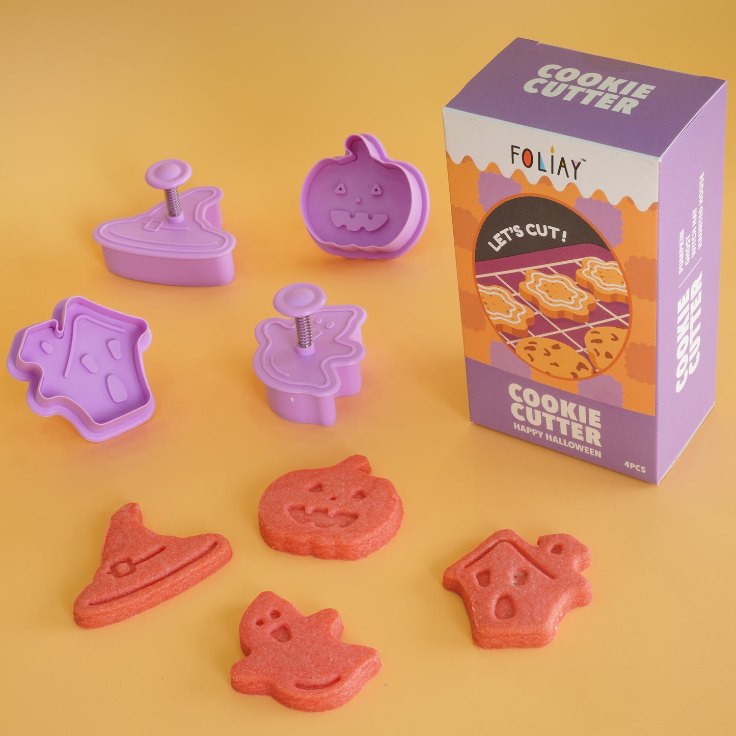 Happy Halloween Cookie Cutters - Set of 4