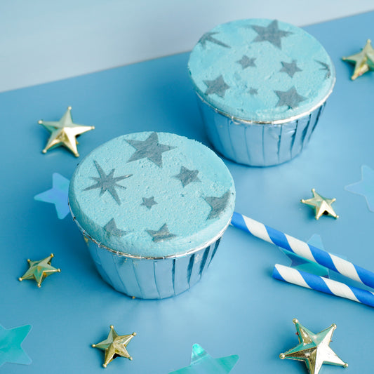 5.9" x 5.9" Retro Stars Cookie Stencil