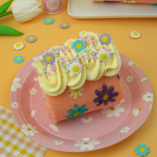 Blue Daisy Edible Cake Decoration
