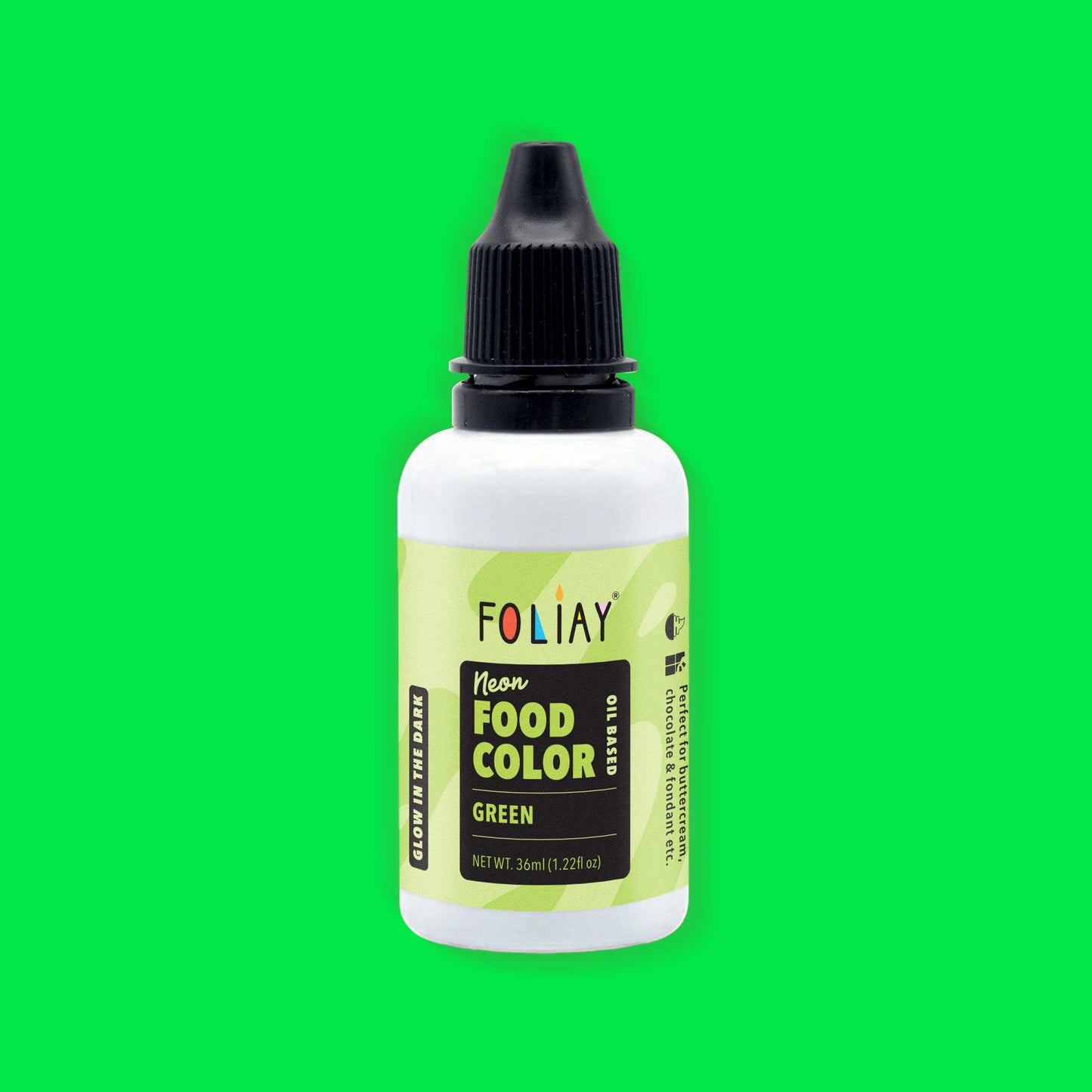 Neon Green Glow In The Dark Oil Based Food Color