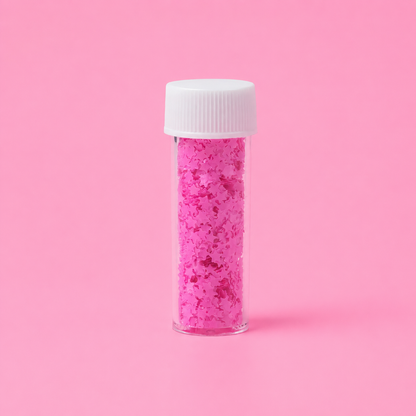 Glitter Neon Hot Pink Glow In The Dark Star
