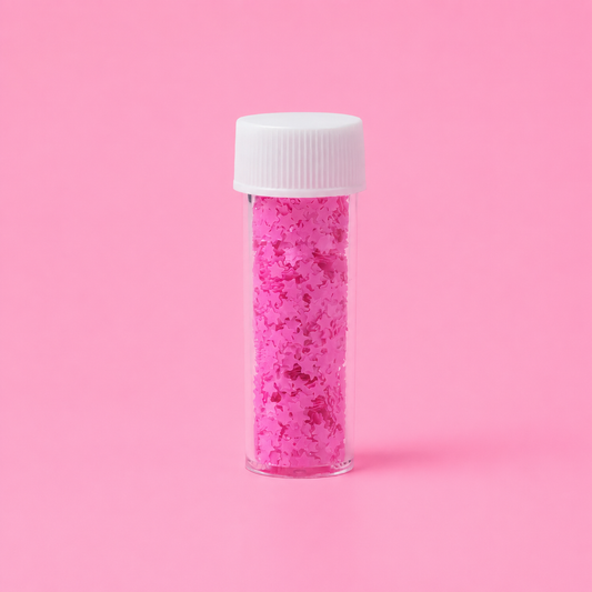Glitter Neon Hot Pink Glow In The Dark Star