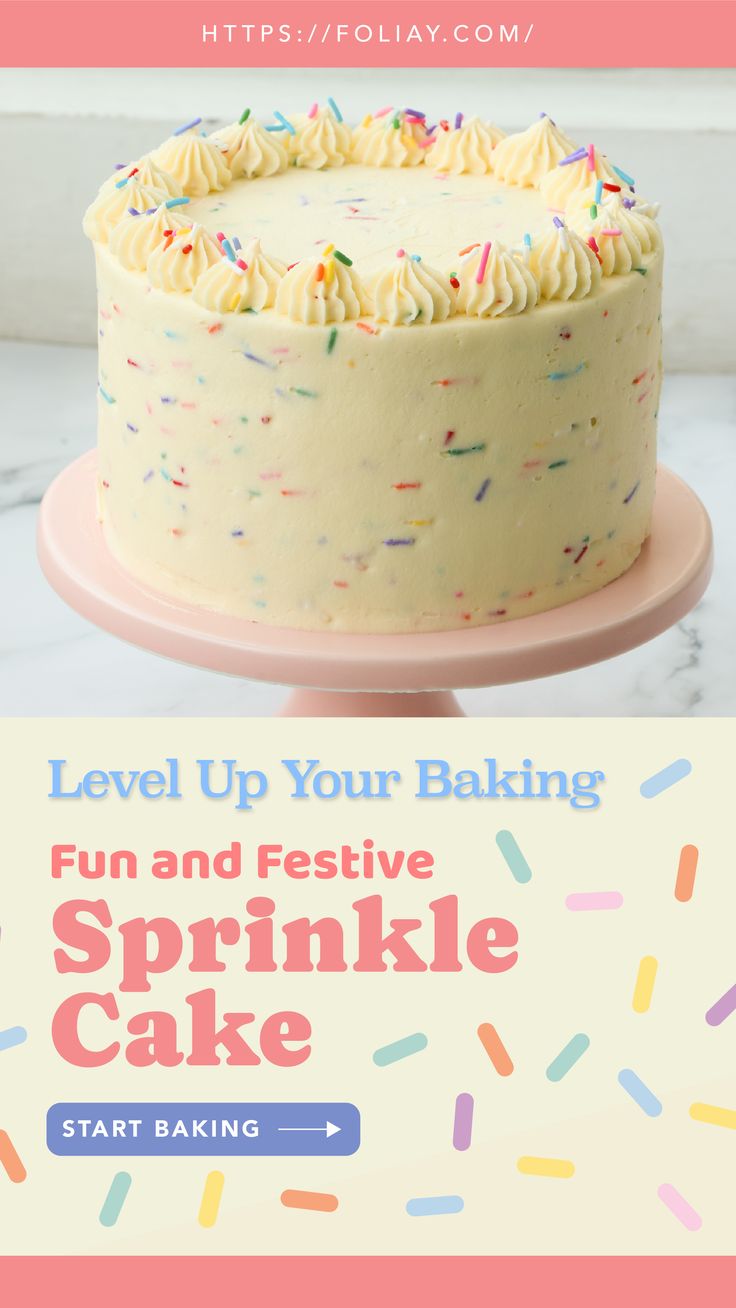 Level Up Your Baking: Fun and Festive Sprinkle Cake!