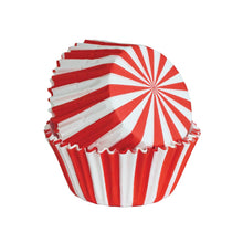 Load image into Gallery viewer, Red Stripes Standard Cupcake Liners - 25 Count
