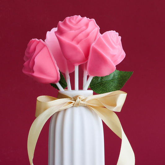 Rose Bud Lollipop Silicone Mold