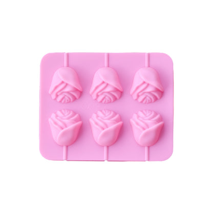 Rose Bud Lollipop Silicone Mold
