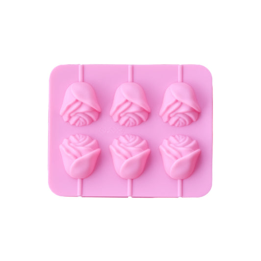 Rose Bud Lollipop Silicone Mold