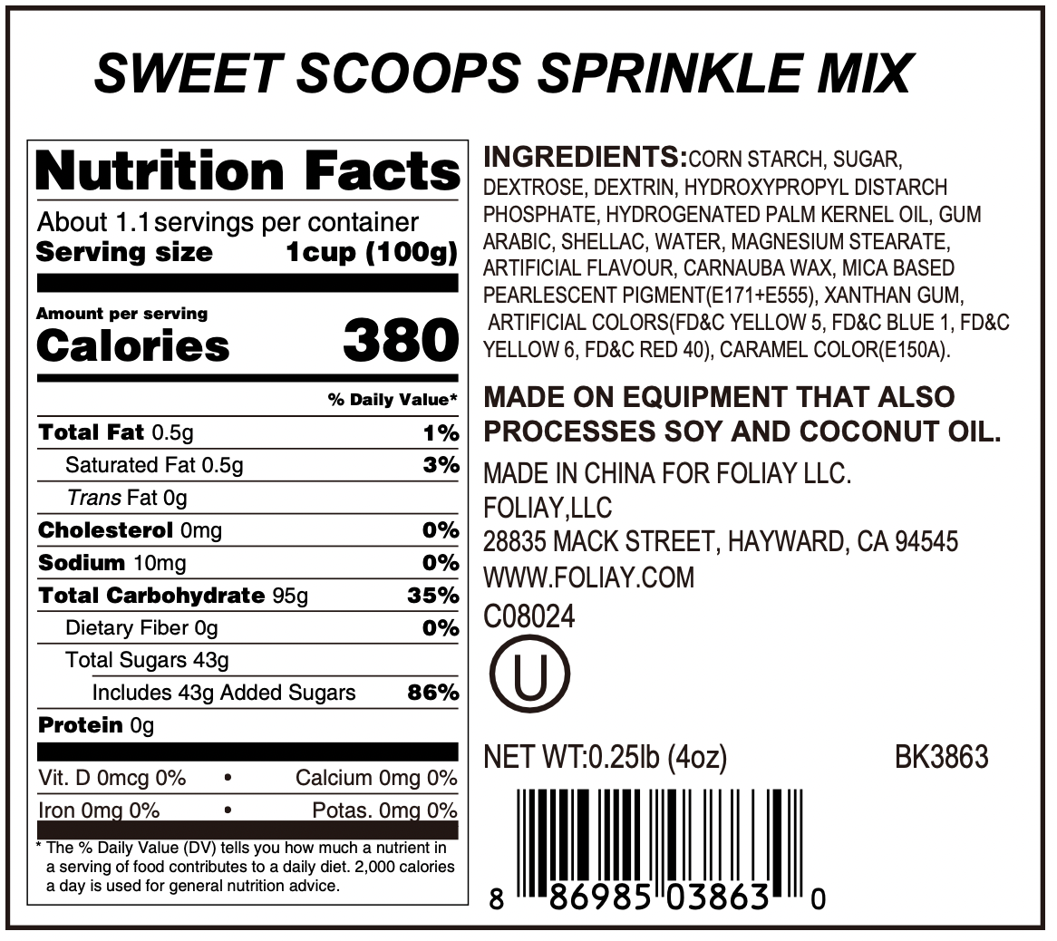 Sweet Scoops Sprinkle Mix