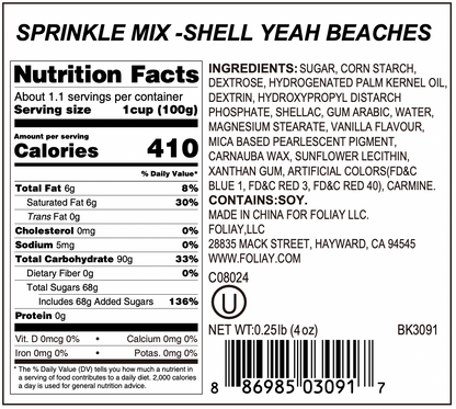 Shell Yeah Beaches Sprinkle Mix