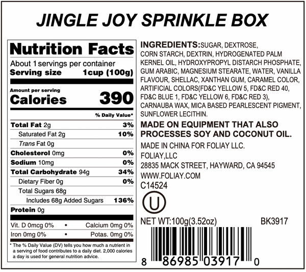 Jingle Joy 9 Cell Sprinkle Box