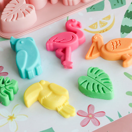 Tropical Birds & Leaves Silicone Mold