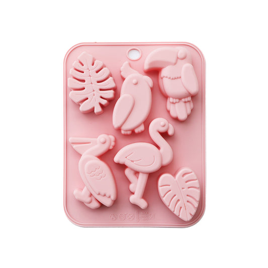 Tropical Birds & Leaves Silicone Mold