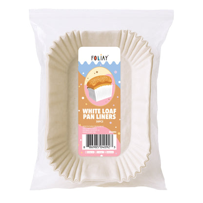 5.51" x 3.35" White Loaf Pan Liners - 50 Count