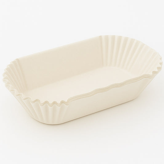 5.51" x 3.35" White Loaf Pan Liners - 50 Count