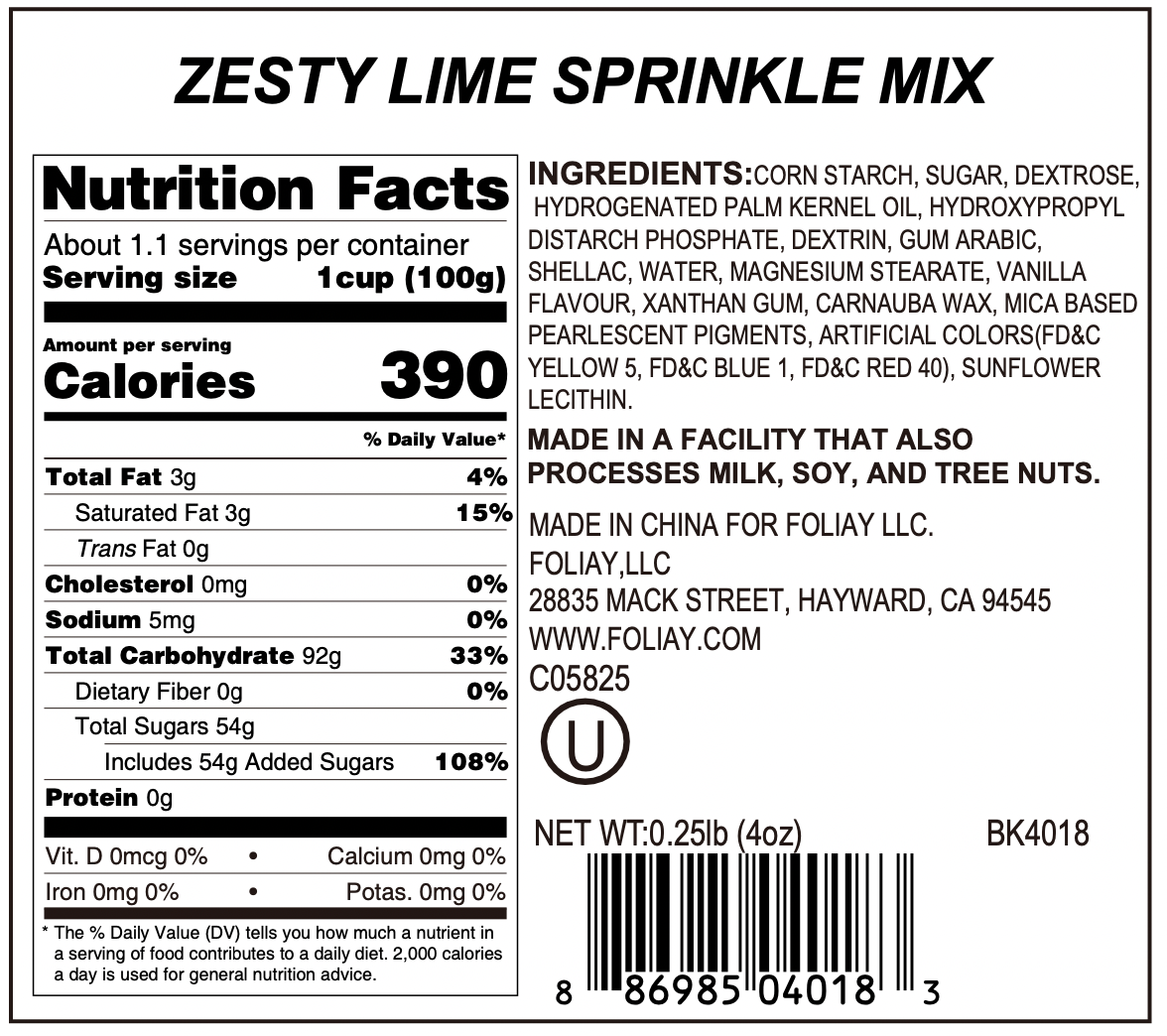 Zesty Lime Sprinkle Mix