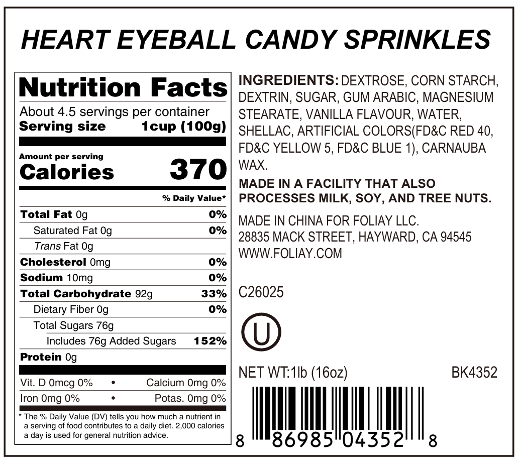 Heart Eyeball Candy Sprinkles