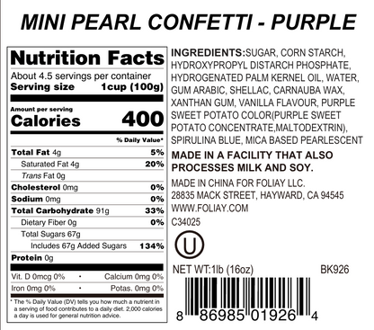 Purple Pearl Quin Sprinkles
