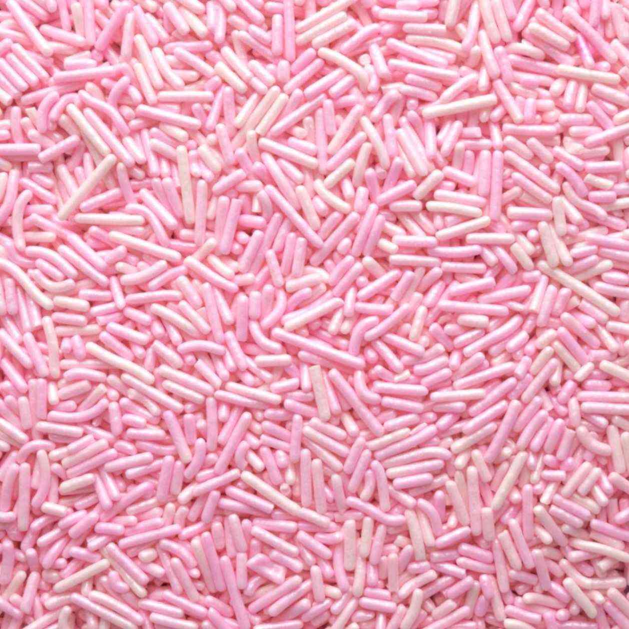 Pink Pearlized Jimmies Sprinkles