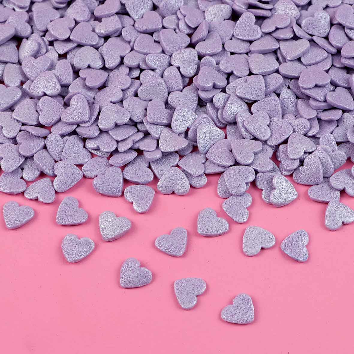 Purple Pearl Hearts Quin Sprinkles
