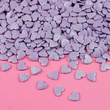 Load image into Gallery viewer, Purple Pearl Hearts Quin Sprinkles
