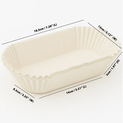 5.51" x 3.35" White Loaf Pan Liners - 50 Count