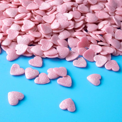 Pink Pearl Hearts Quin Sprinkles
