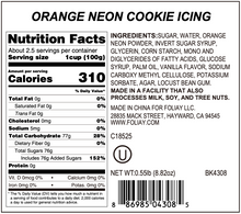 Load image into Gallery viewer, Glow In The Dark Neon Orange Cookie Icing 8.82oz
